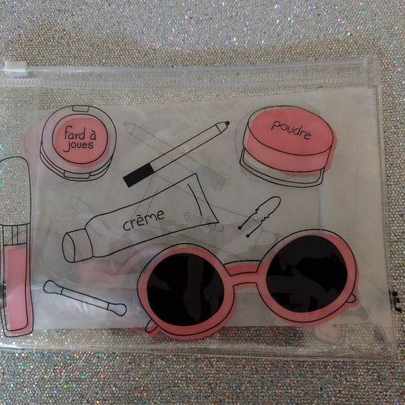 Clear Makeup Pouch - French Essentials - Picture 6 of 6
